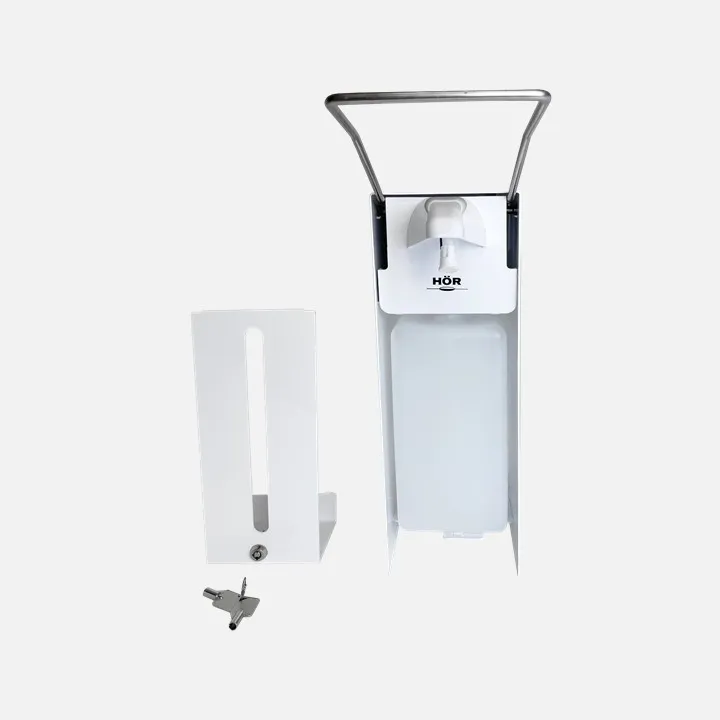 Локтевой дозатор антивандальный HOR-D-030A (с замком) Черный — изображение 2