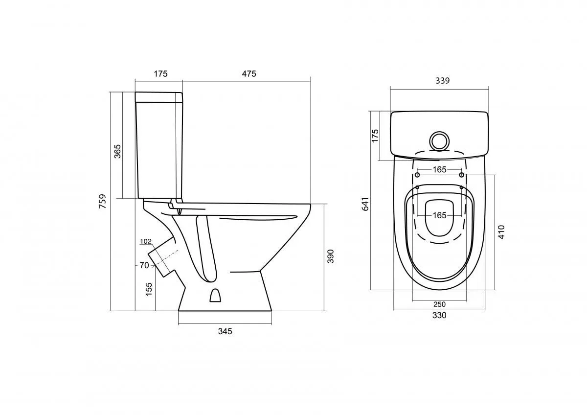 Унитаз-компакт ЛИГА 2-реж полипроп — изображение 2