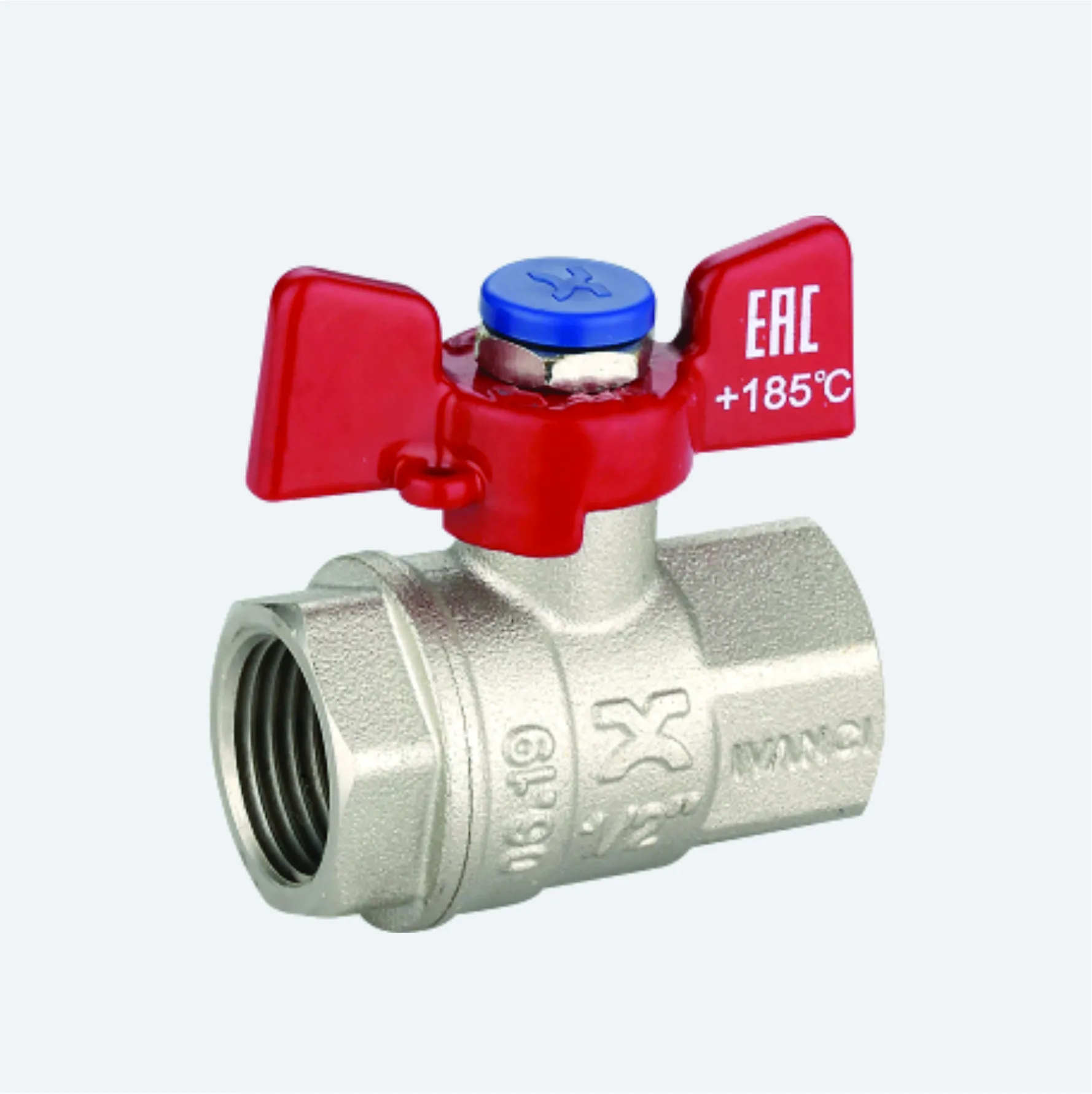 Кран шаровой IVANCI-Superior с разъемным соединителем, ручка-бабочка, вн- наружная резьба 1 1/4 — изображение 3