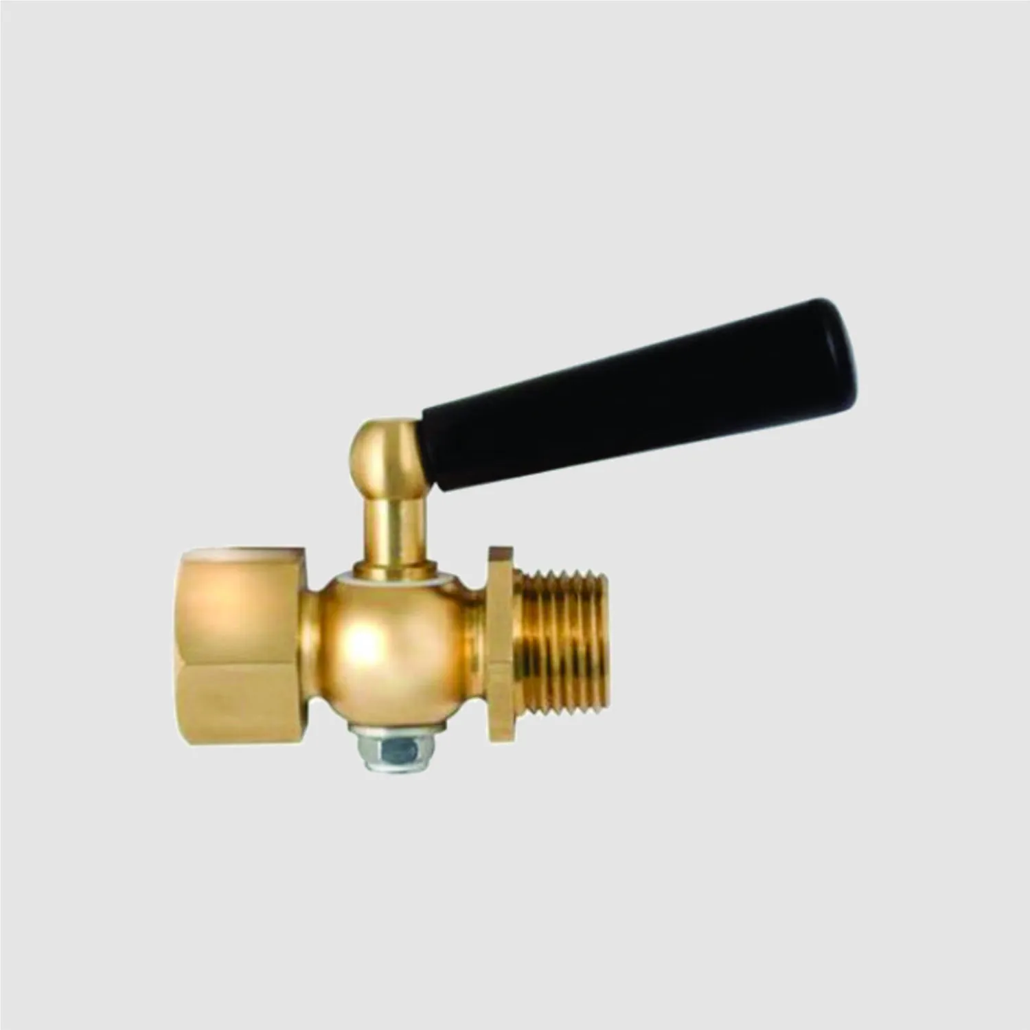 Кран трёхходо­вой с фторопла­сто­вой прокла­д­кой и натяжной гайкой